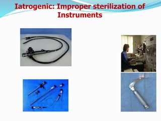Iatrogenic: Improper sterilization of
Instruments
 