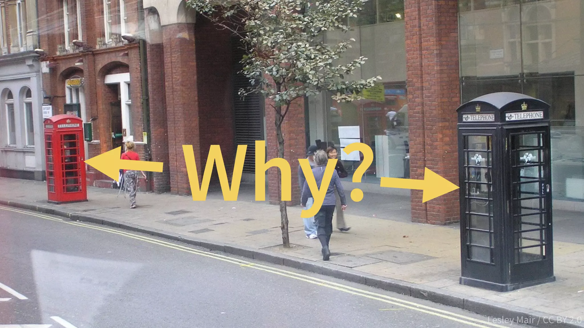 @PeterHilton •
Lesley Mair / CC BY 2.0
Why?
 