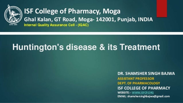 Huntington's disease & its Treatment