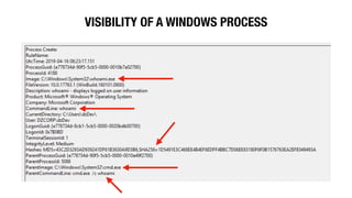 VISIBILITY OF A WINDOWS PROCESS
 