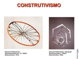 Aleksandr Rodtschenko: «Hängende Raumkonstruktion», 1920/21 (Rekonstruktion, 1982).   Aleksandr Rodtschenko: «Raumkonstruktion Nr. 12», 1920/21 (Rekonstruktion, 1970). CONSTRUTIVISMO   