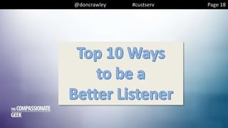 @doncrawley #custserv Page 18
 