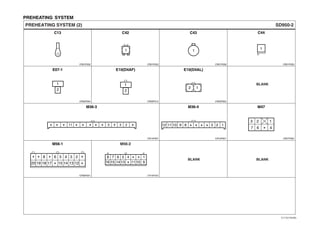 PREHEATING SYSTEM
BLANK BLANK
BLANK
CR14F007
M36-3
* * * * * * * * *11 245 3
SD950-2PREHEATING SYSTEM (2)
CR01F002 CR01F020 CR01F038 CR01F035
C13 C42 C43 C44
CR07F002
CR02F064 CR02F012 CR02F002
CR12F001
CR20F001 CR16F002
E07-1 E10(D4AF) E10(D4AL)
M36-4 M47
M56-1 M56-2
11 1
2 1
1
2
1
2
*67 4
123
12 11 10 9 8 3 2 1
* * * *
* * * *
* *
8 6 5 4 3 2
15 14 13 1220 19 18 17
4 15678
**
*15 1316 14 11 10 9
EVTSD7950BL
 