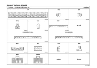 EXHAUST PARKING BRAKES
SD596-3EXHAUST PARKING BRAKES (3)
CR14F007
M36-2(D4AF/D4AL)
14 13 12 11 10 9 8 7 5 2 14 3
*
CR55F005 CR02F040 CR02F040
A01 C25 C26
CR07F002
CR05F011 CR10F005
CR14F007
CR14F019 CR05F011
M15 M36-1
M36-3(D4DD)
M43-1 M47 M93
2 1 2 155
28
* * * *
* * *
* **
* * * * * * * * * * * * * * * * * * * * * * * * * * *
* * * * * * * *
* * * * * *
54 53 49 48 46 45 40 39 37 35 34 33 2931 30
26 25 19 16 14 13 12 11 10 9 7 6 5 1
*
5 4 3
1
10 9 8 7 6 5 4 3 2 1
* * * * * * *11 6 58 24 3
*** 3 2
121314 8
1
791011 7 6 4
1
*
3 2
*5
2
3
1
CR02F187
M49
1
2
CR02F187
M32
1
2
CR32F004CR35F009
M99-2 M99-3
**
*
**
* * * *
*
*
12567
19 17 16
2425
34 32 31
23 22 21 20
14 1213 11 10 915
******
*** ** *
*****
*
1
812 11
192024
13
234567
BLANK
BLANKBLANK
EVTSD7596CL
 