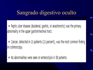 Sangrado digestivo oculto
 