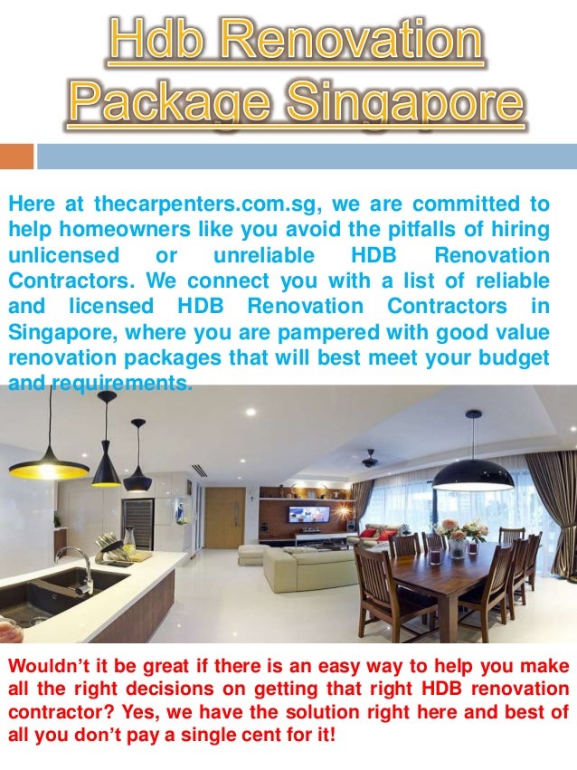 Hdb budget renovation package singapore