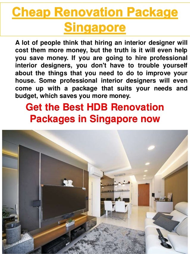 Hdb budget renovation package singapore