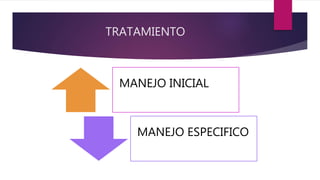 TRATAMIENTO
MANEJO INICIAL
MANEJO ESPECIFICO
 
