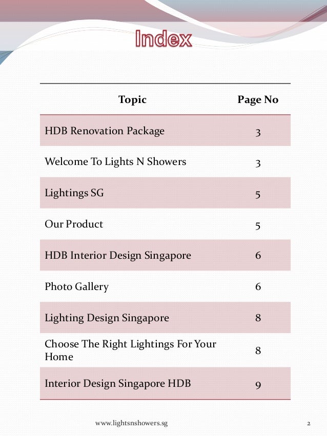 Hdb renovation package