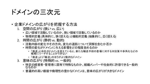 神奈川大学経営学総論 11 15 ドメイン戦略