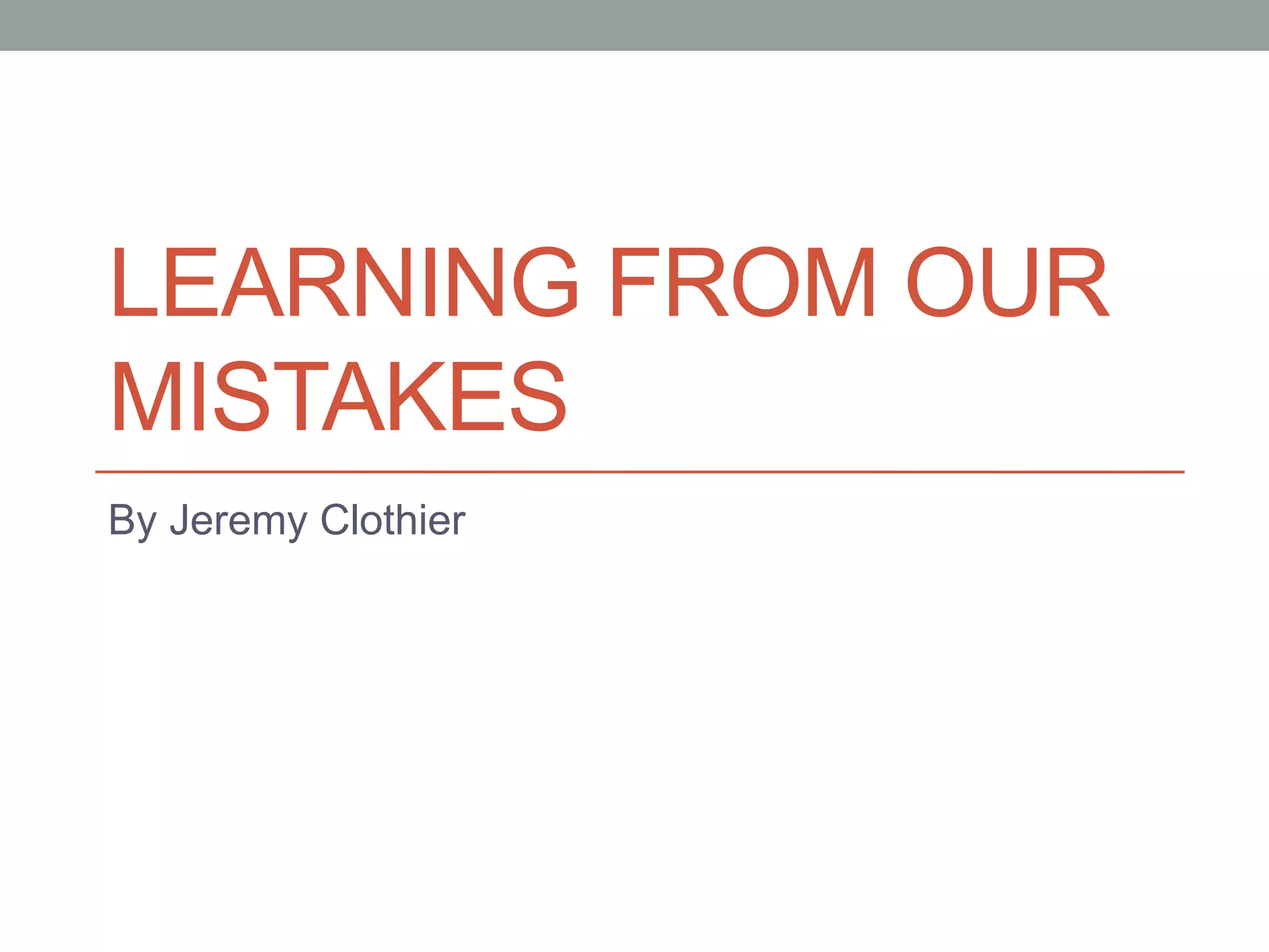 Hdcl short point powerpoint on learning from your mistakes | PPT