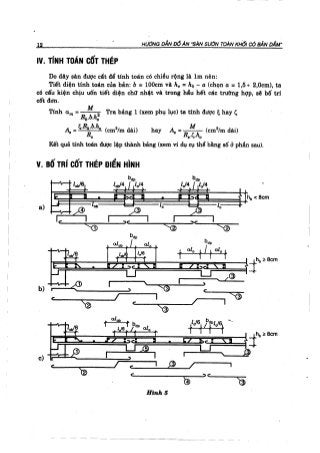 Hướng dẫn đồ án môn học Bê tông cốt thép 1 - Sàn sườn toàn khối có bản dầm ( Nguyễn Văn Hiệp )