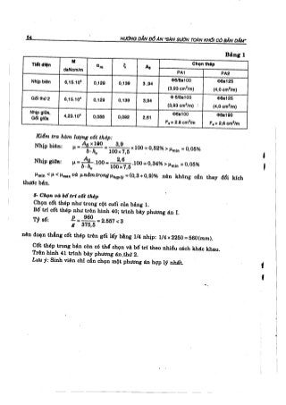Hướng dẫn đồ án môn học Bê tông cốt thép 1 - Sàn sườn toàn khối có bản dầm ( Nguyễn Văn Hiệp )