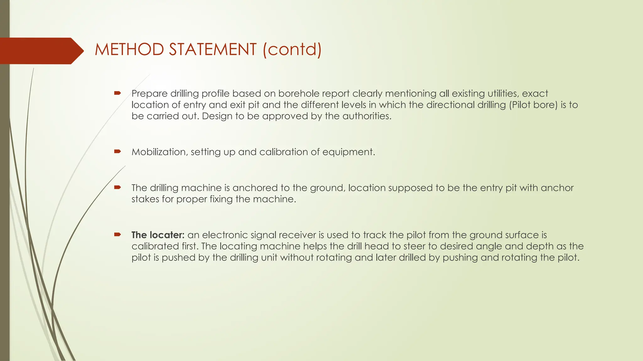 Mobilization Method Statement Horziontal Directional Drilling Presentation.pptx