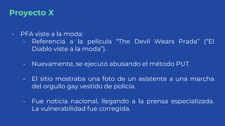 Proyecto X
- PFA viste a la moda:
- Referencia a la película “The Devil Wears Prada” (“El
Diablo viste a la moda”).
- Nuev...