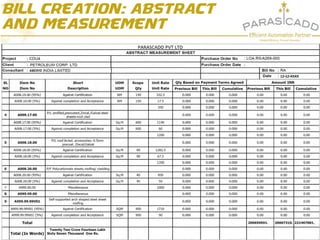 Copyright © 2015 PARASCADD Pvt. Ltd.
BILL CREATION: ABSTRACT
and MEASUREMENT
 