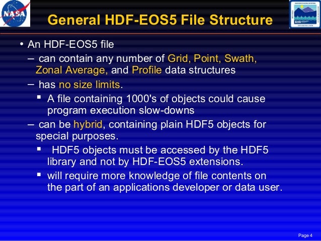 summary of hdf eos5 files data model and file format hdf file format
