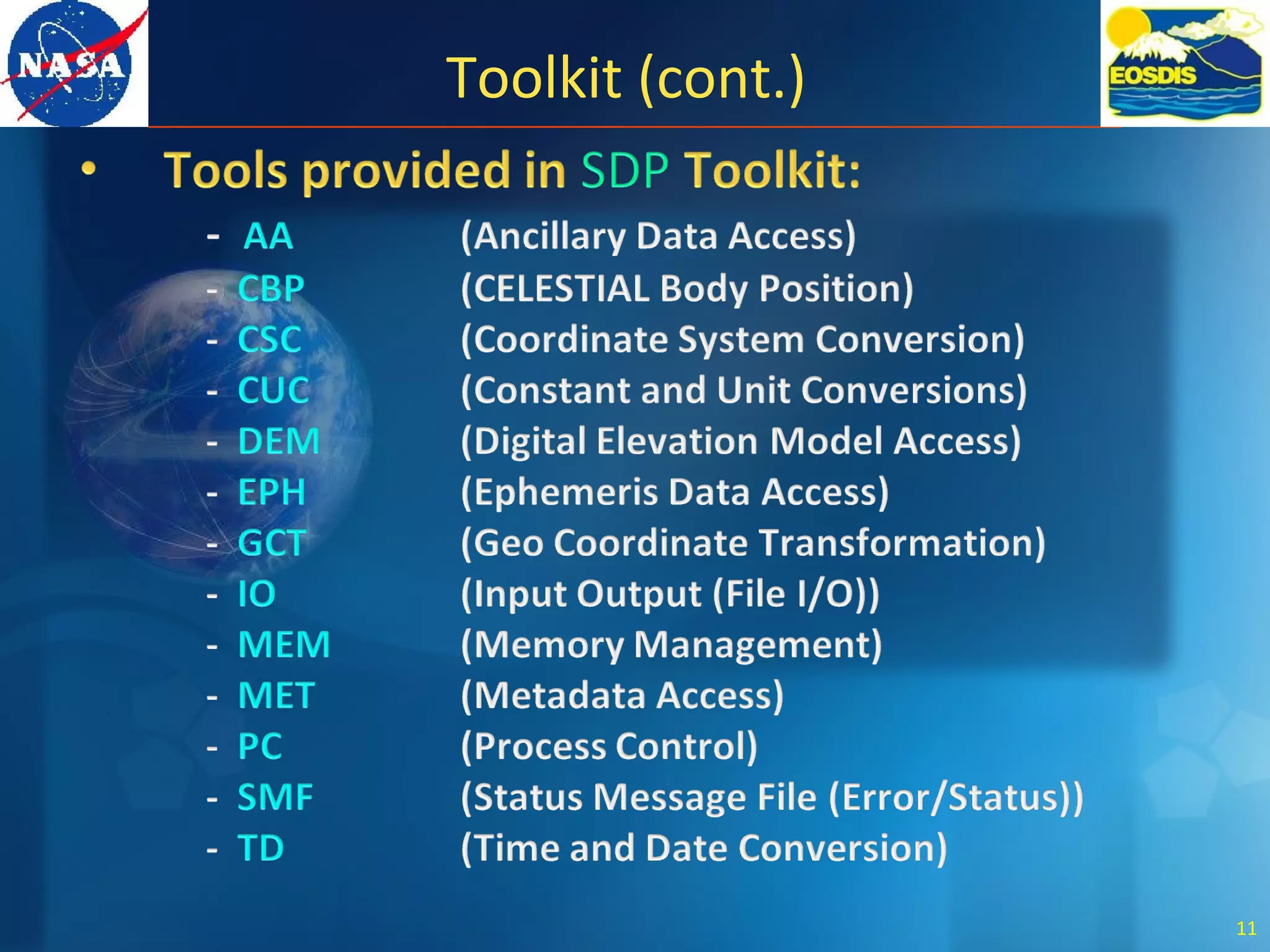 Toolkit (cont.)
11