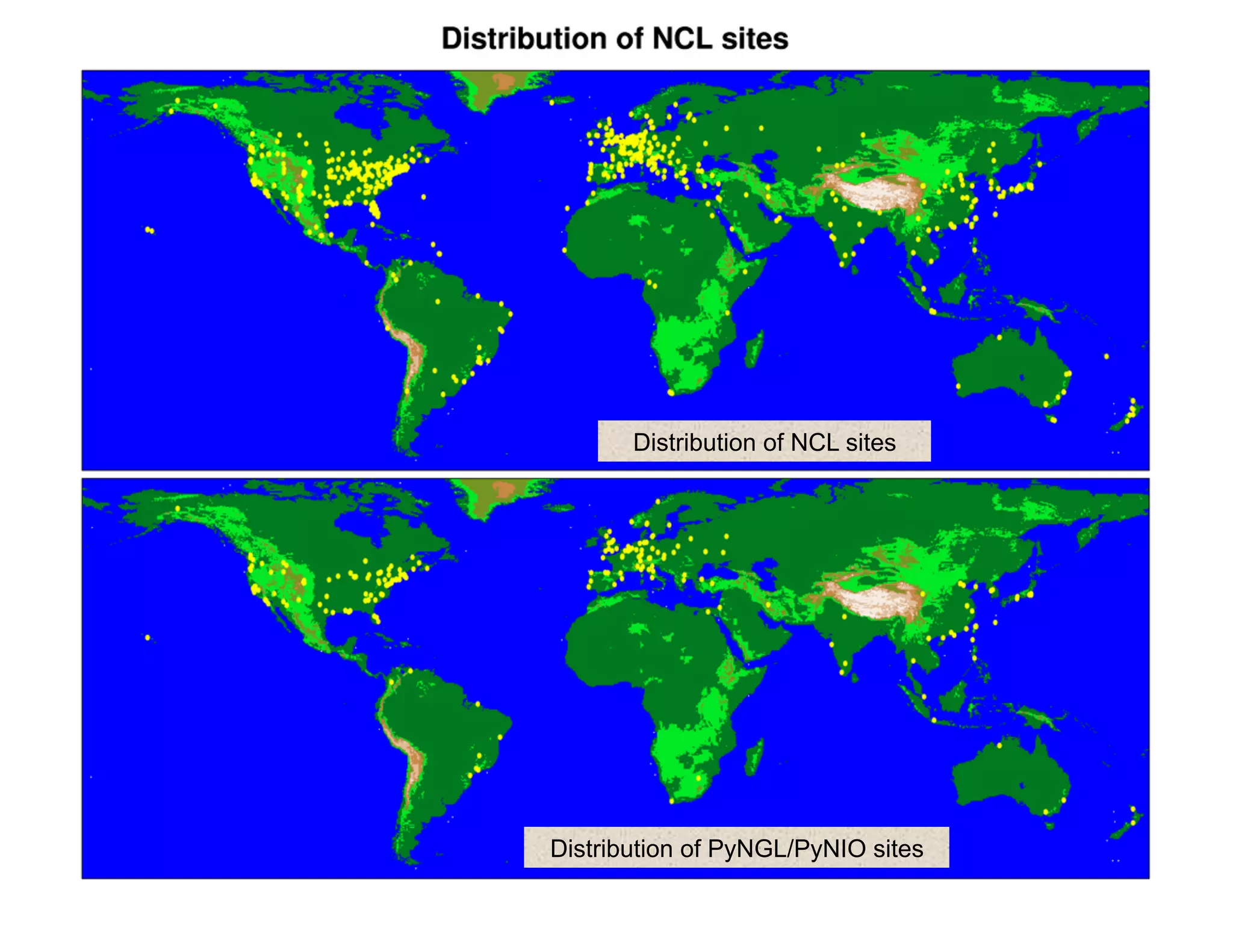 Distribution of NCL sites

Distribution of PyNGL/PyNIO sites

 