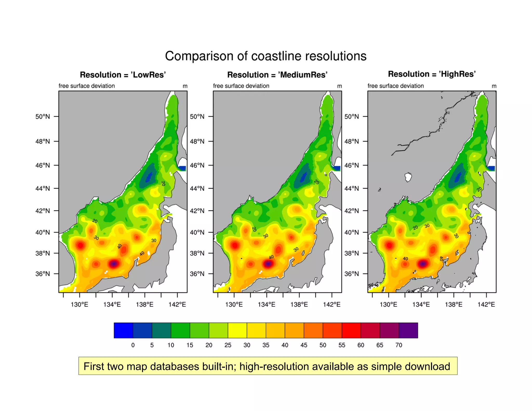 First two map databases built-in; high-resolution available as simple download

 