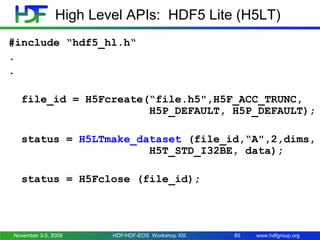 Introduction to HDF5 | PPT