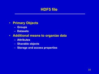 Hdf5 Container Icon Introduction to HDF5 Data Model, Programming Model and Library APIs | PDF
