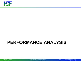 www.hdfgroup.org
PERFORMANCE ANALYSIS
March 4, 2015 HPC Oil & Gas Workshop 60
 