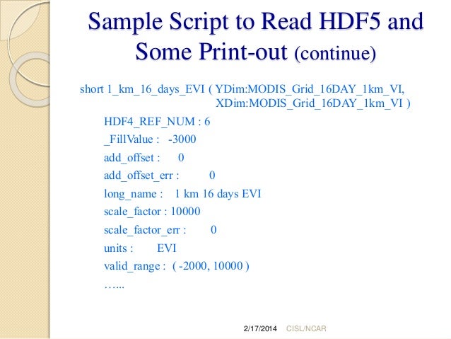 Implementation Of Hdf Eos5 And Hdf5 Into Ncl