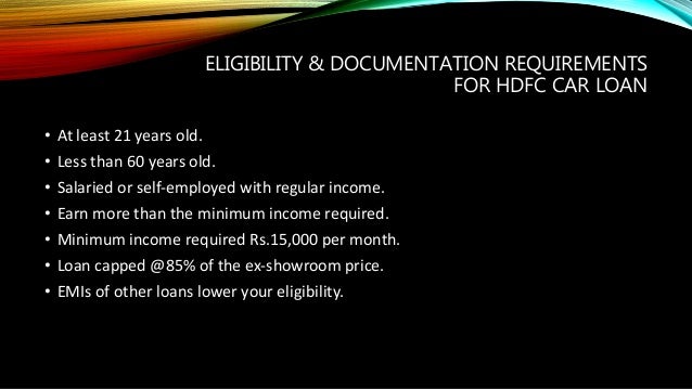 Minimum Income Required For Car Loan Minimum Income Required For Car Loan