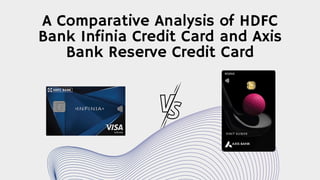 A Comparative Analysis of HDFC
Bank Infinia Credit Card and Axis
Bank Reserve Credit Card
 