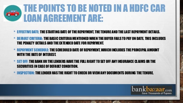 HDFC Car Loan - BankBazaar HDFC Car Loan - BankBazaar