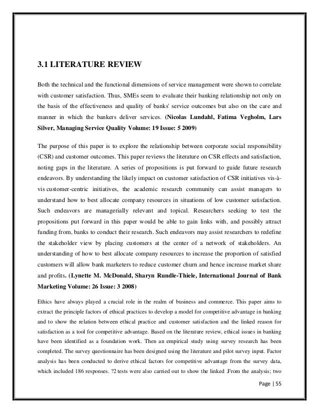 literature review of hdfc bank