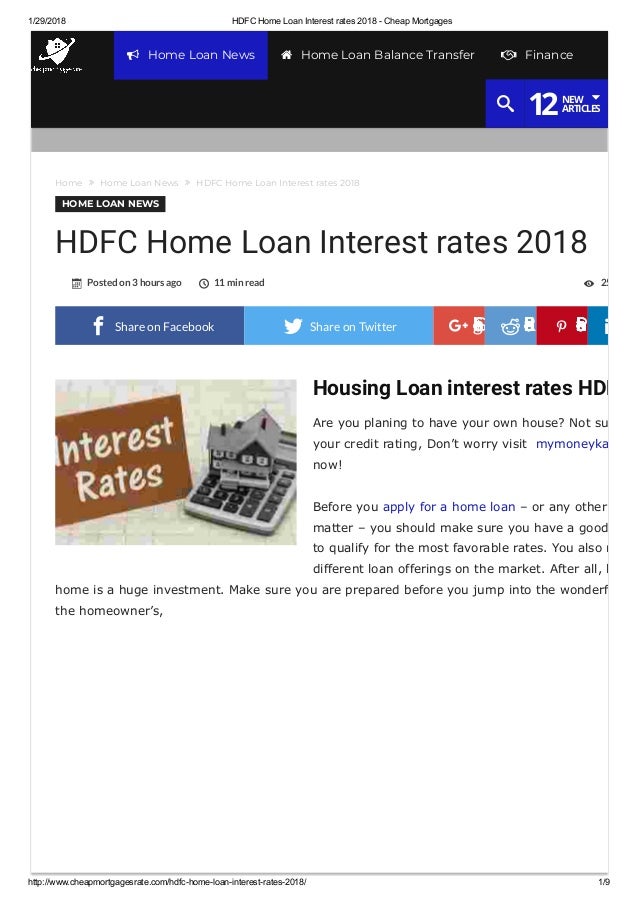 Hdfc Home Loan Emi Chart