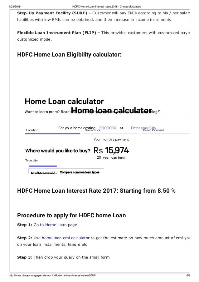 types of home loans 2018