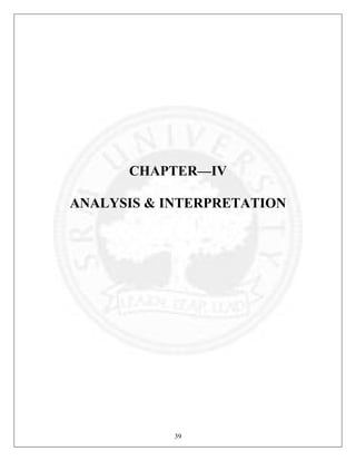 CHAPTER—IV
ANALYSIS & INTERPRETATION

39

 