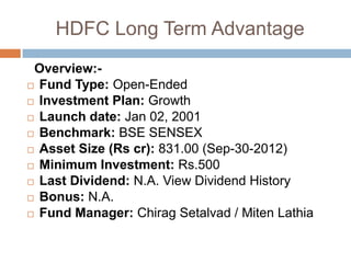 Hdfc mutual fund | PPTX
