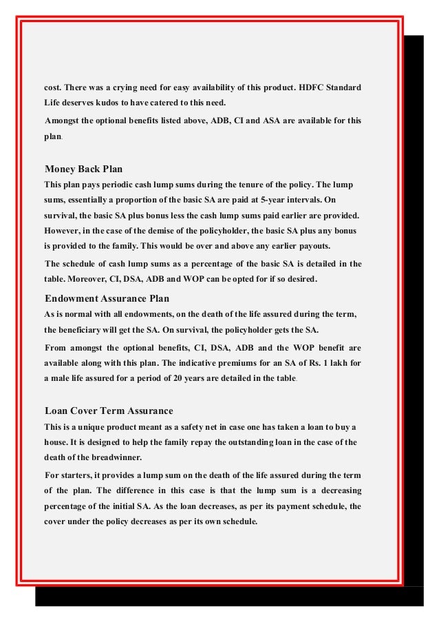 Hdfc Life Insurance Premium Receipt 9 9 Standard Life ...