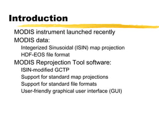 MODIS Reprojection Tool | PPT