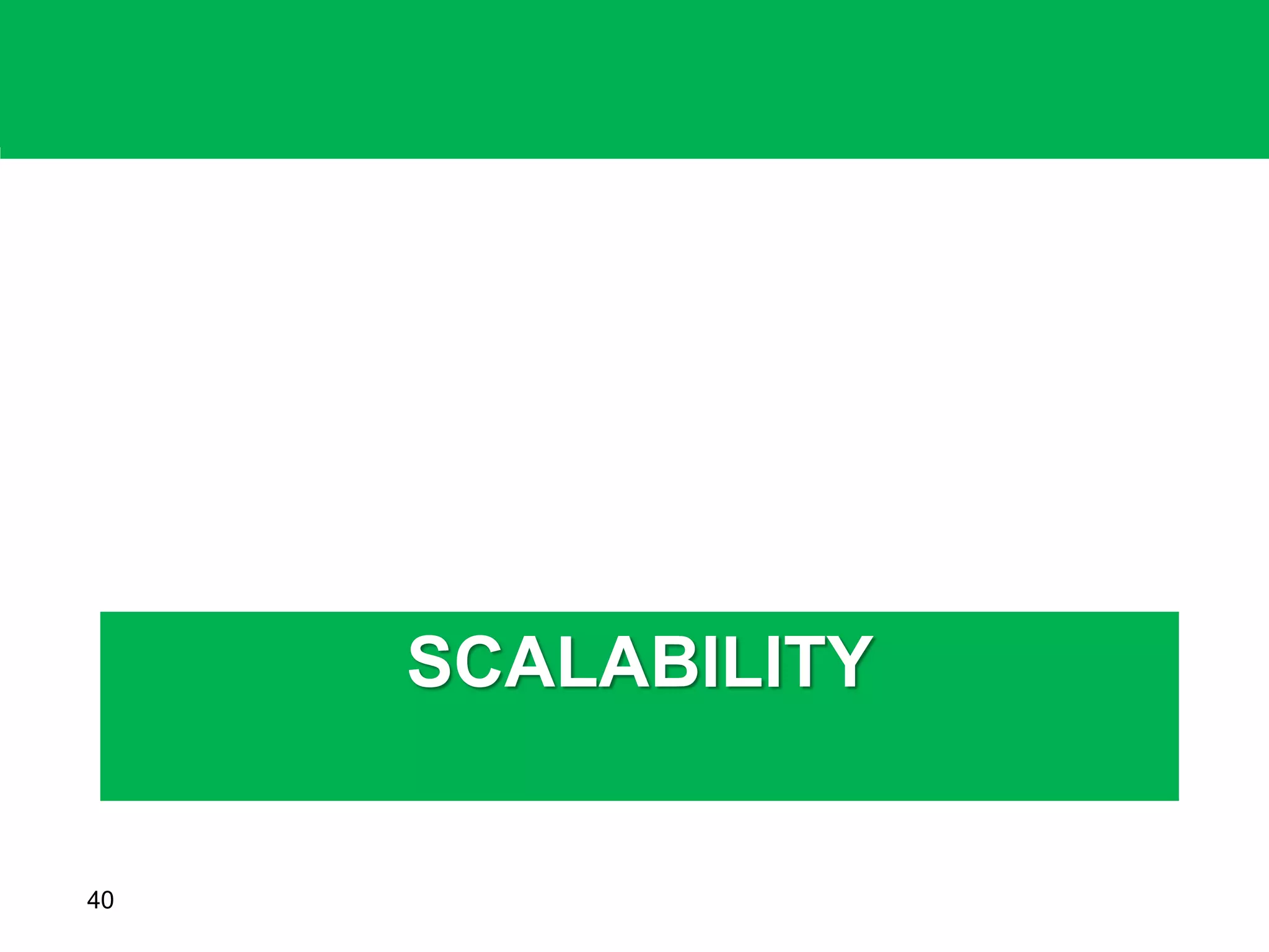 SCALABILITY
40
 
