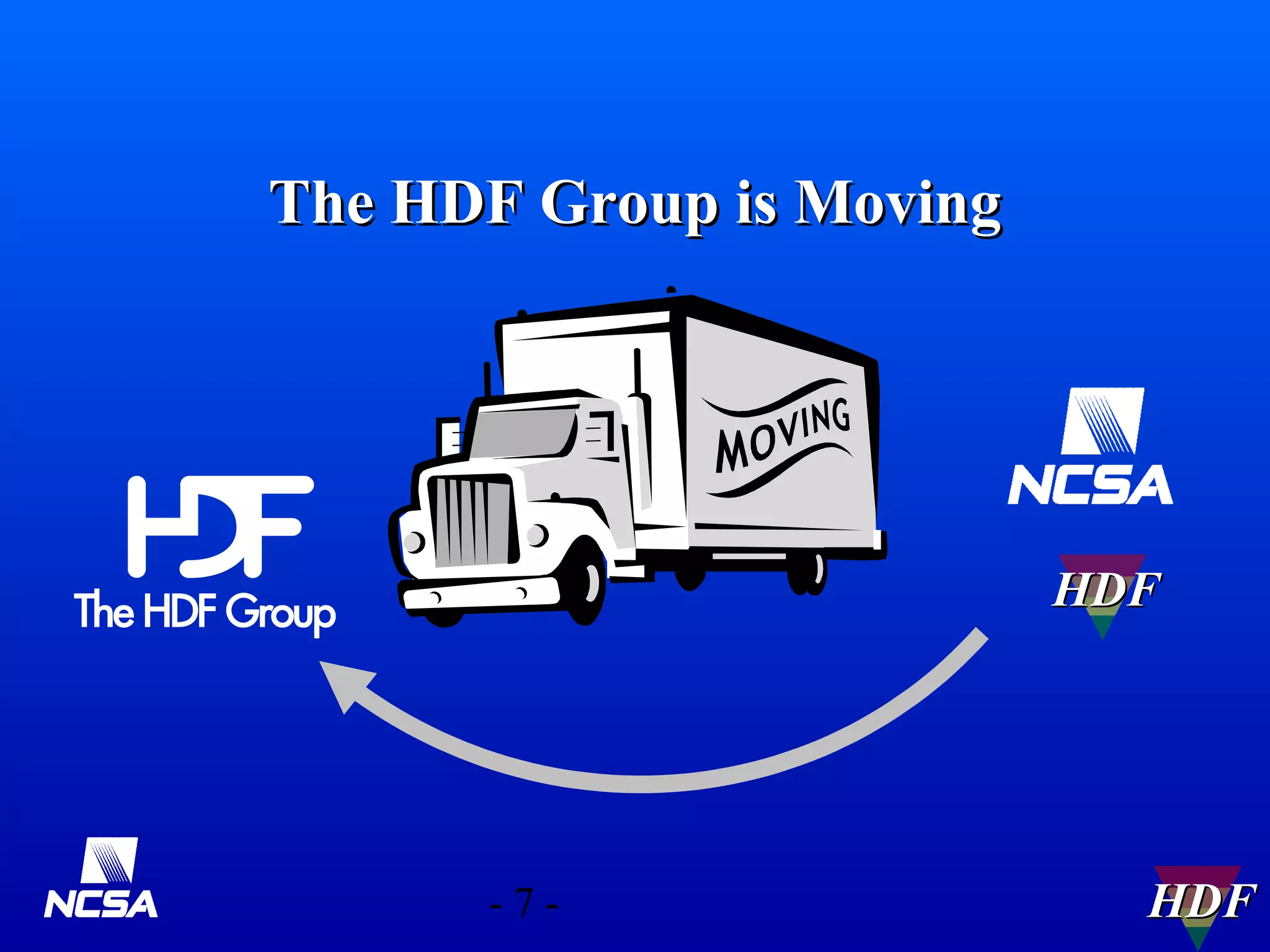 The HDF Group is Moving

HDF

-7-

HDF

 