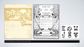 AVANÇARVOLTAR
Henri van de Velde, “Van nu en Straks” (De hoje de amanhã), 1896
 