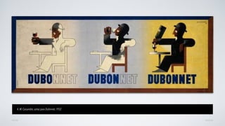 AVANÇARVOLTAR
A. M. Cassandre, cartaz para Dubinnet, 1932
 