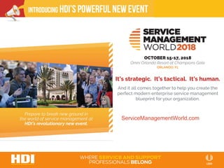 ANTENNA BLACKMark Your Calendar!
ServiceManagementWorld.com
 