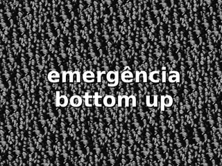emergência
 bottom up
 