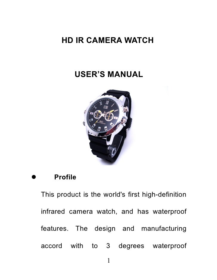 Hd ir camera watch user manual french press Hd ir camera watch user manual french press