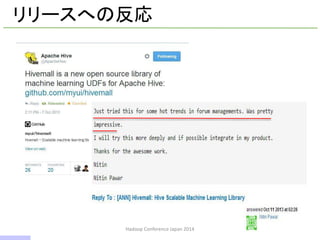 リリースへの反応
Hadoop Conference Japan 2014
4 / 42
 