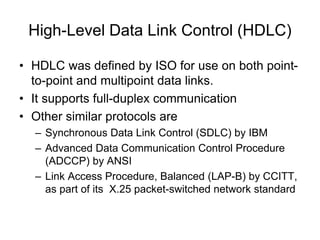 High level data link control and point to point protocol | PPT