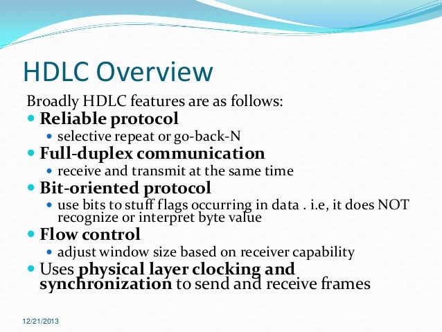 hdlc high level data link control