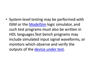 Hdl simulators | PPT