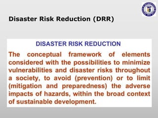 Disaster Risk Reduction (DRR)
 